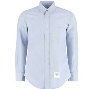 NWT Thom Browne Blue Oxford RWB Grosgrain Placket Shirt TB1
